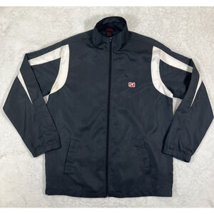 Vintage Sports Illustrated Jacket Mens Full Zip Windbreaker Oversized Large Blue